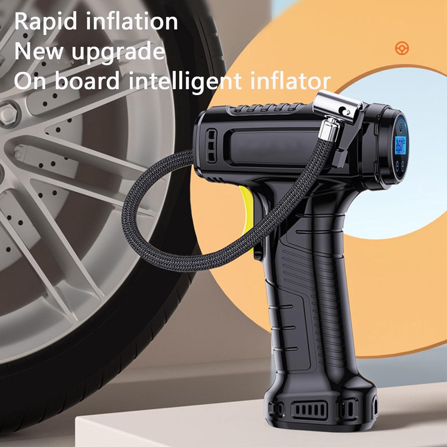 Tire Inflator Pump with Emergency LED Light