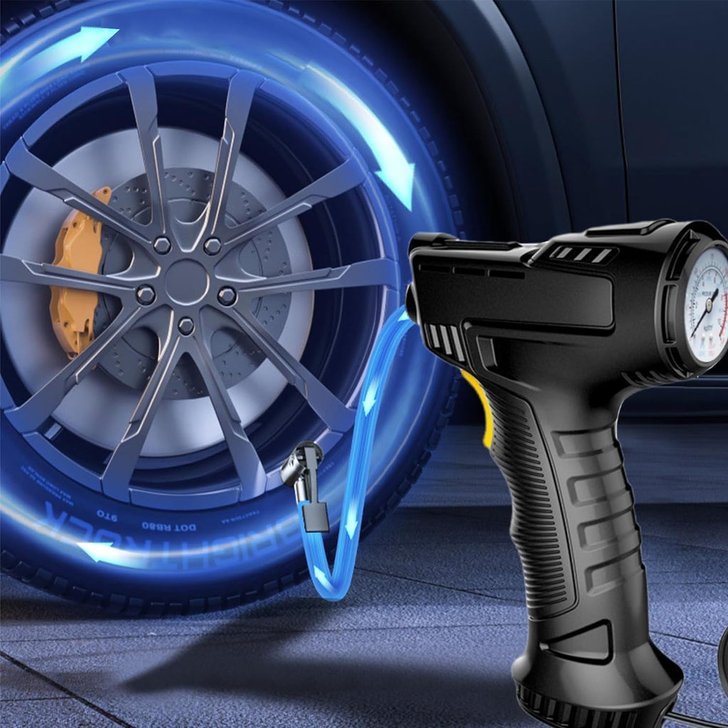Tire Inflator Pump with Emergency LED Light